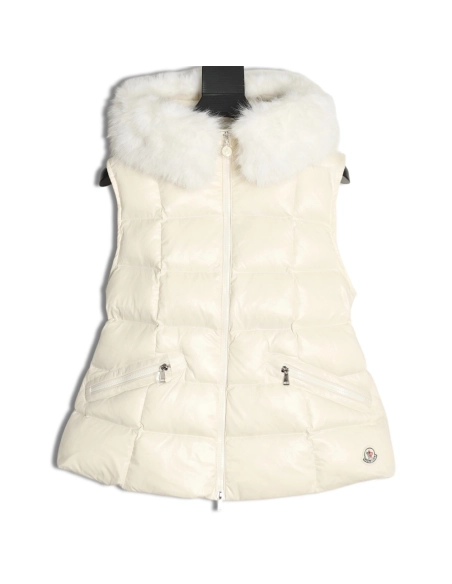 Moncler Hooded Logo Vest Down Jacket,Moncler Jacket,Jacket,APPAREL