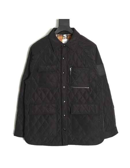 Burberry rhombus multipocket padded jacket,Burberry Jacket,Jacket,APPAREL
