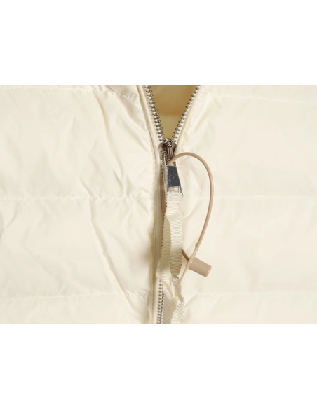 Moncler patchwork knitted stand collar lightweight down jacket,Moncler Jacket,Jacket,APPAREL