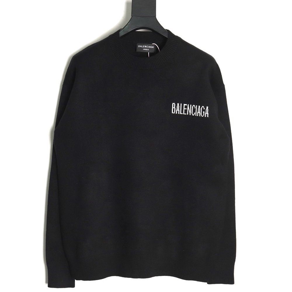 Balenciaga Coke Classic Lettering Knitted Crewneck Sweater,Balenciaga Sweatshirt,Sweatshirt,APPAREL