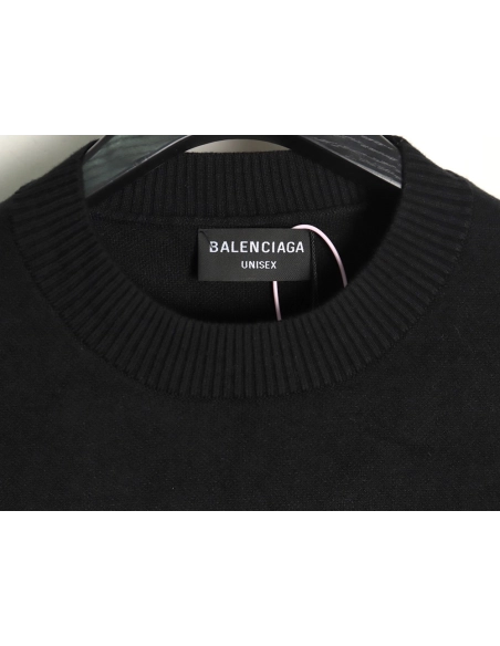 Balenciaga Coke Classic Lettering Knitted Crewneck Sweater,Balenciaga Sweatshirt,Sweatshirt,APPAREL