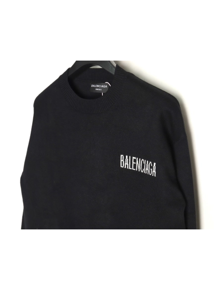 Balenciaga Coke Classic Lettering Knitted Crewneck Sweater,Balenciaga Sweatshirt,Sweatshirt,APPAREL