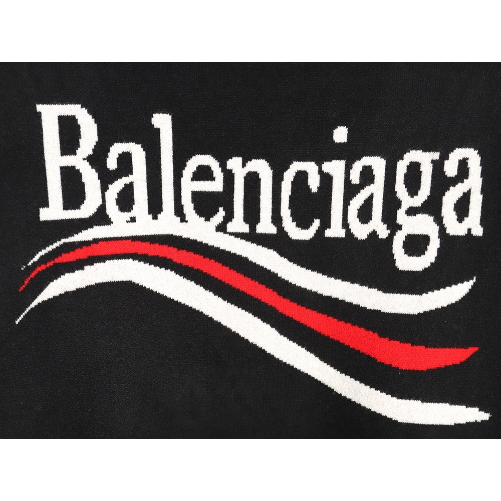 Balenciaga Coke Classic Lettering Knitted Crewneck Sweater,Balenciaga Sweatshirt,Sweatshirt,APPAREL