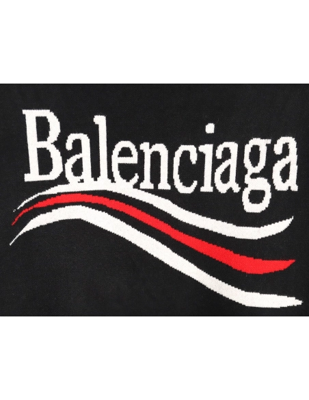 Balenciaga Coke Classic Lettering Knitted Crewneck Sweater,Balenciaga Sweatshirt,Sweatshirt,APPAREL