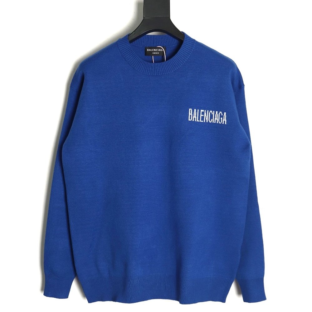 Balenciaga Coke Classic Lettering Knitted Crewneck Sweater,Balenciaga Sweatshirt,Sweatshirt,APPAREL