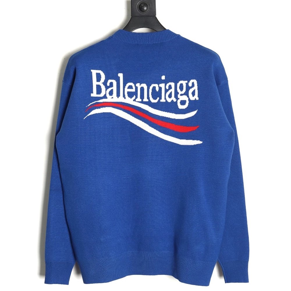 Balenciaga Coke Classic Lettering Knitted Crewneck Sweater,Balenciaga Sweatshirt,Sweatshirt,APPAREL