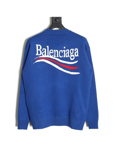 Balenciaga Coke Classic Lettering Knitted Crewneck Sweater,Balenciaga Sweatshirt,Sweatshirt,APPAREL