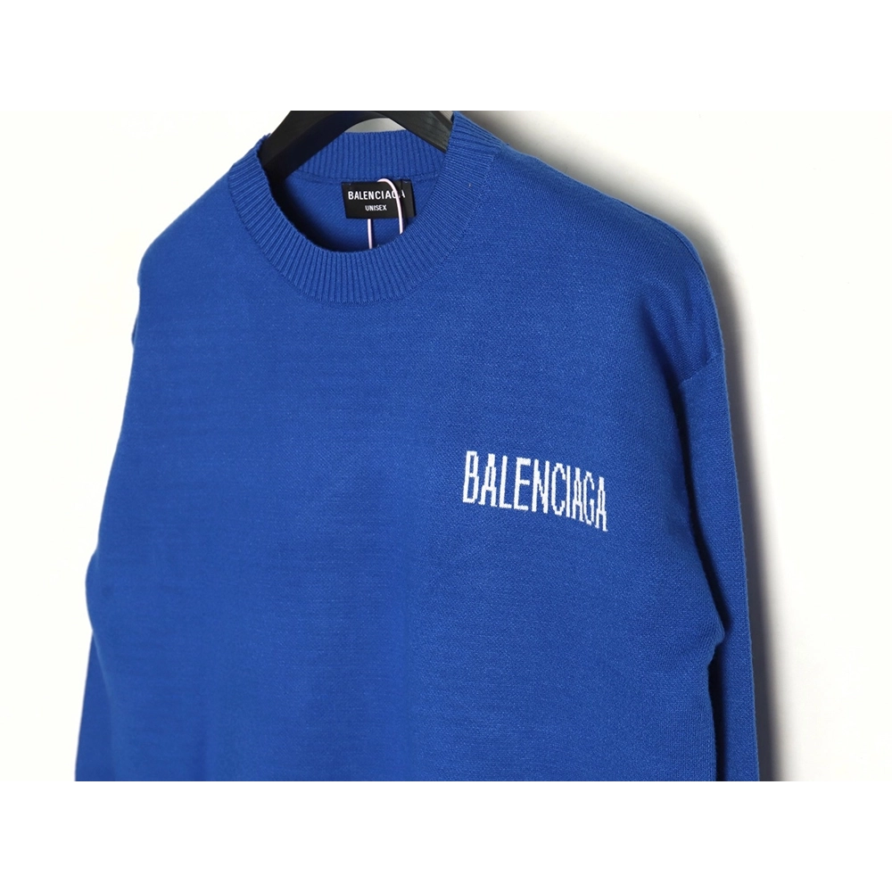 Balenciaga Coke Classic Lettering Knitted Crewneck Sweater,Balenciaga Sweatshirt,Sweatshirt,APPAREL