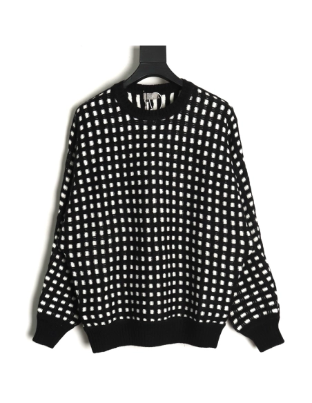 Dior Check Crew Neck Sweater,Dior Sweatshirt,Sweatshirt,APPAREL