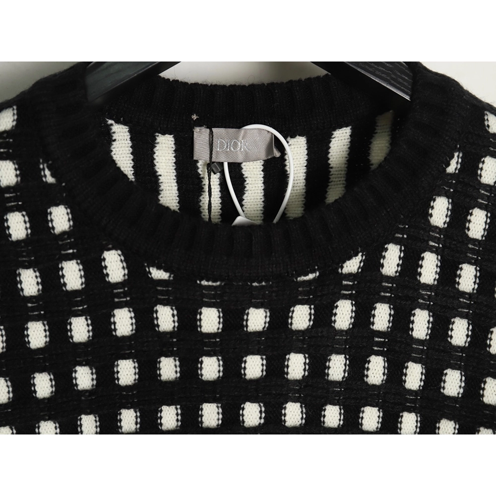 Dior Check Crew Neck Sweater,Dior Sweatshirt,Sweatshirt,APPAREL