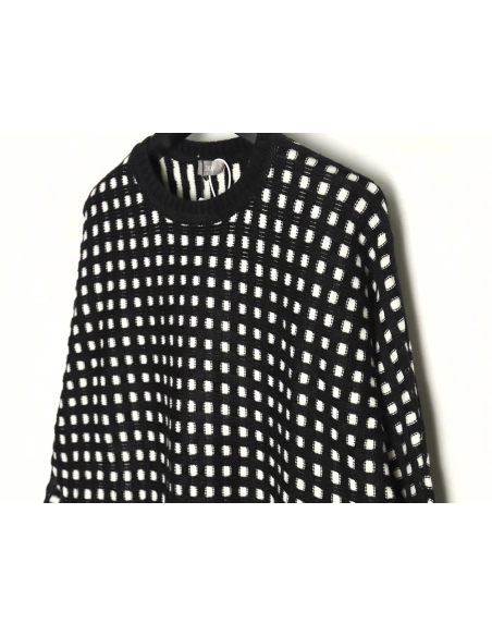 Dior Check Crew Neck Sweater,Dior Sweatshirt,Sweatshirt,APPAREL