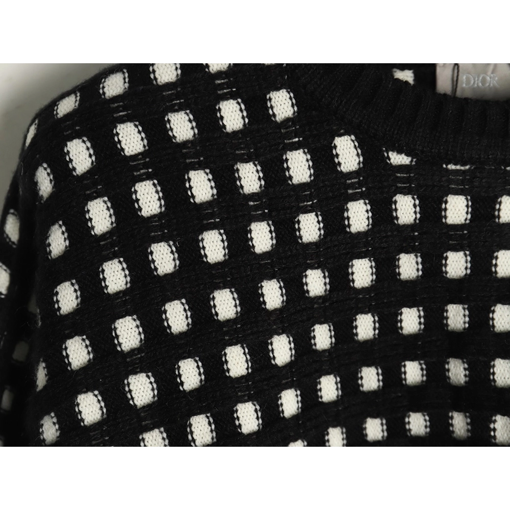 Dior Check Crew Neck Sweater,Dior Sweatshirt,Sweatshirt,APPAREL