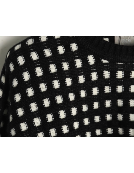 Dior Check Crew Neck Sweater,Dior Sweatshirt,Sweatshirt,APPAREL