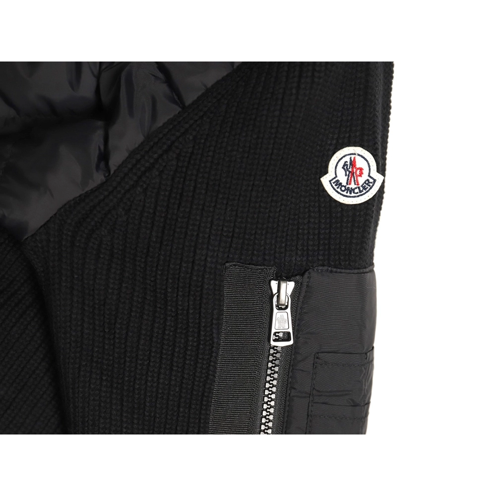Moncler patchwork knitted hooded lightweight down jacket,Moncler Jacket,Jacket,APPAREL