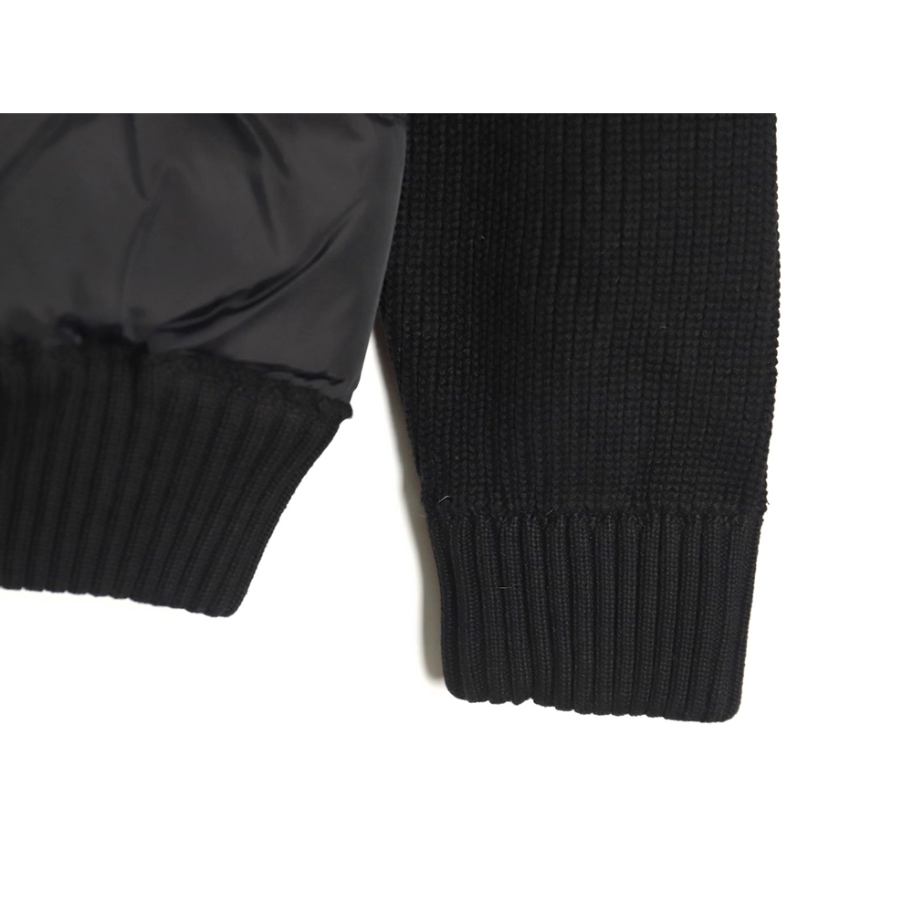 Moncler patchwork knitted hooded lightweight down jacket,Moncler Jacket,Jacket,APPAREL