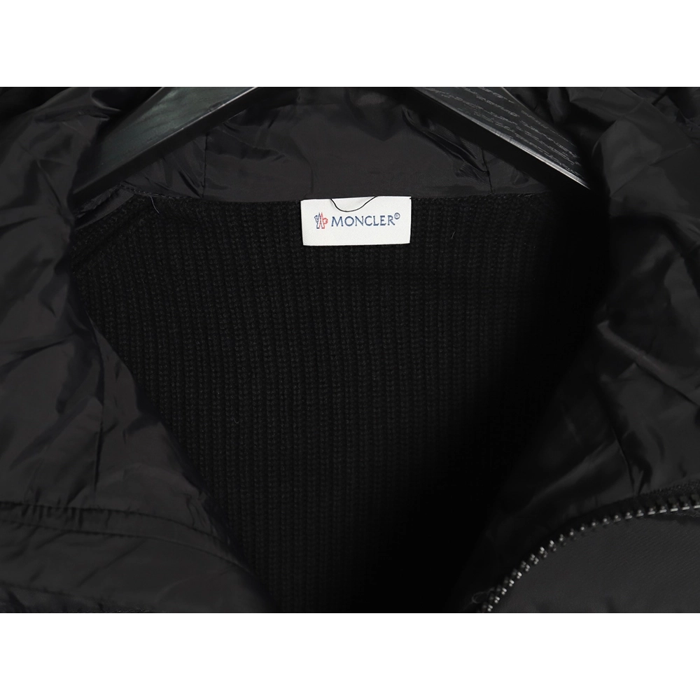 Moncler patchwork knitted hooded lightweight down jacket,Moncler Jacket,Jacket,APPAREL