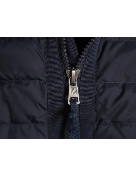 Moncler patchwork knitted hooded lightweight down jacket,Moncler Jacket,Jacket,APPAREL