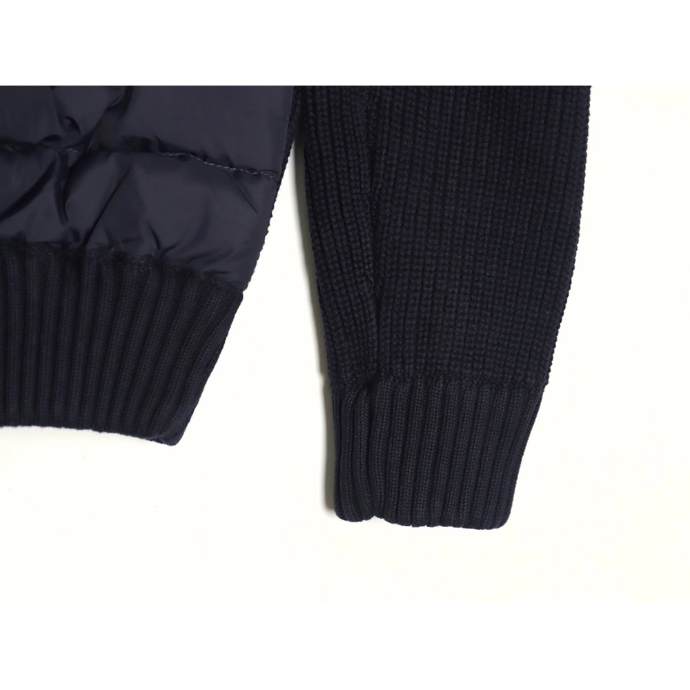 Moncler patchwork knitted hooded lightweight down jacket,Moncler Jacket,Jacket,APPAREL