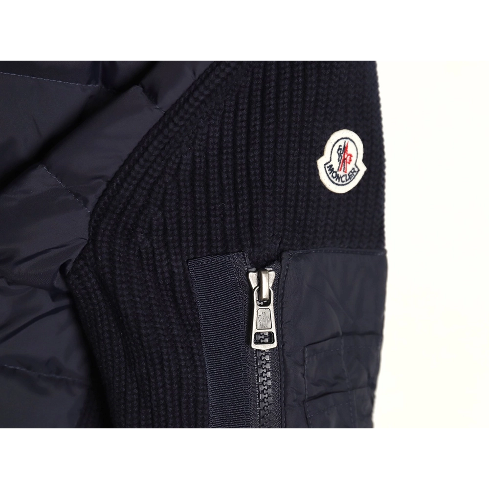 Moncler patchwork knitted hooded lightweight down jacket,Moncler Jacket,Jacket,APPAREL