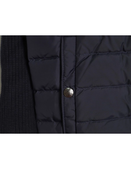 Moncler patchwork knitted hooded lightweight down jacket,Moncler Jacket,Jacket,APPAREL