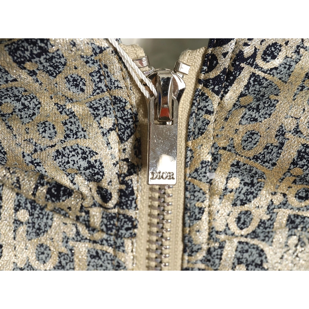 Dior all over print jacquard hooded down jacket,Dior Jacket,Jacket,APPAREL