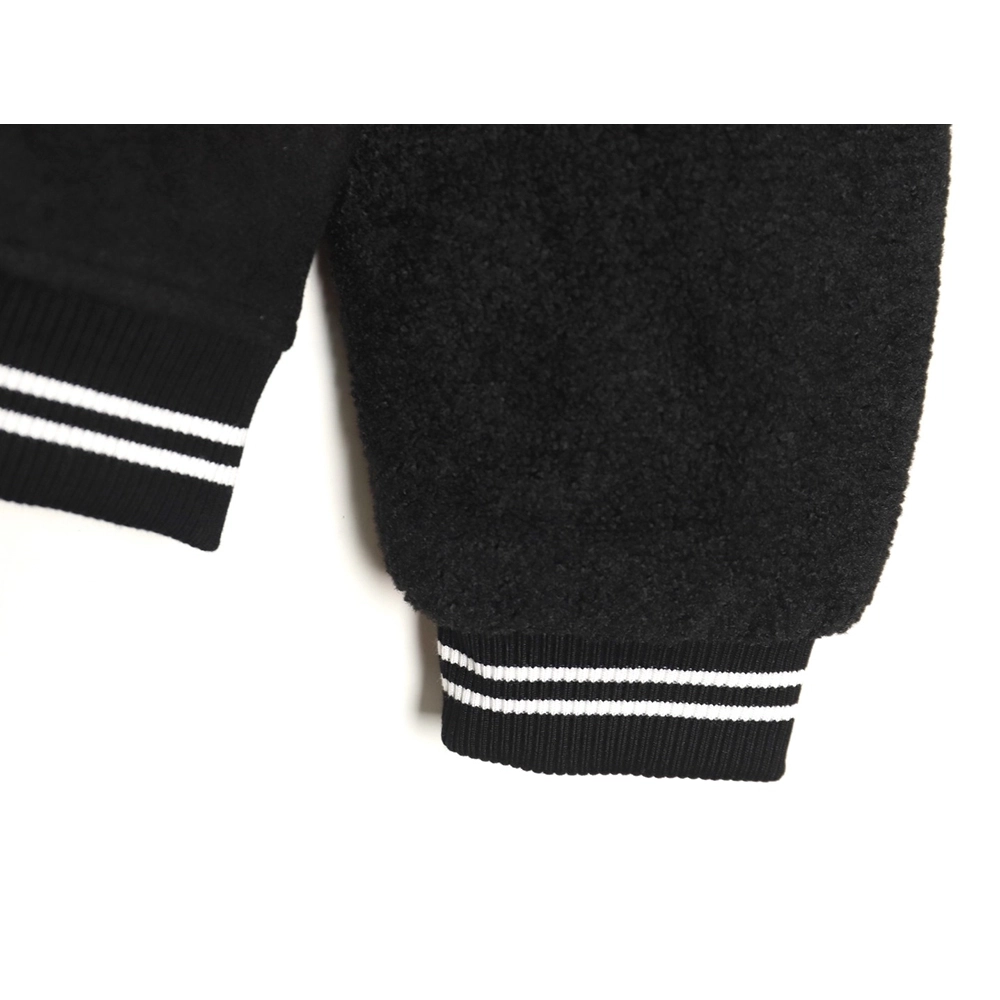 Prada lambswool patchwork baseball jacket,Prada Jacket,Jacket,APPAREL