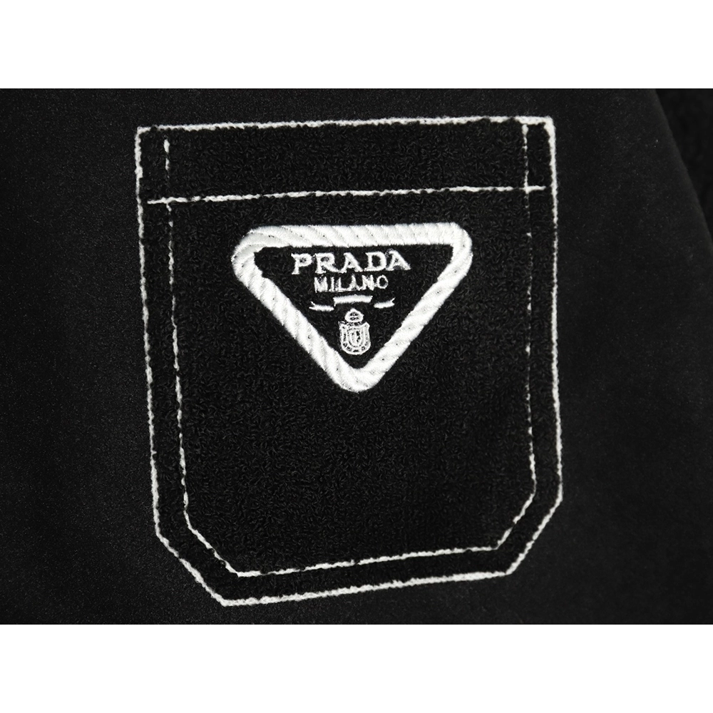 Prada lambswool patchwork baseball jacket,Prada Jacket,Jacket,APPAREL