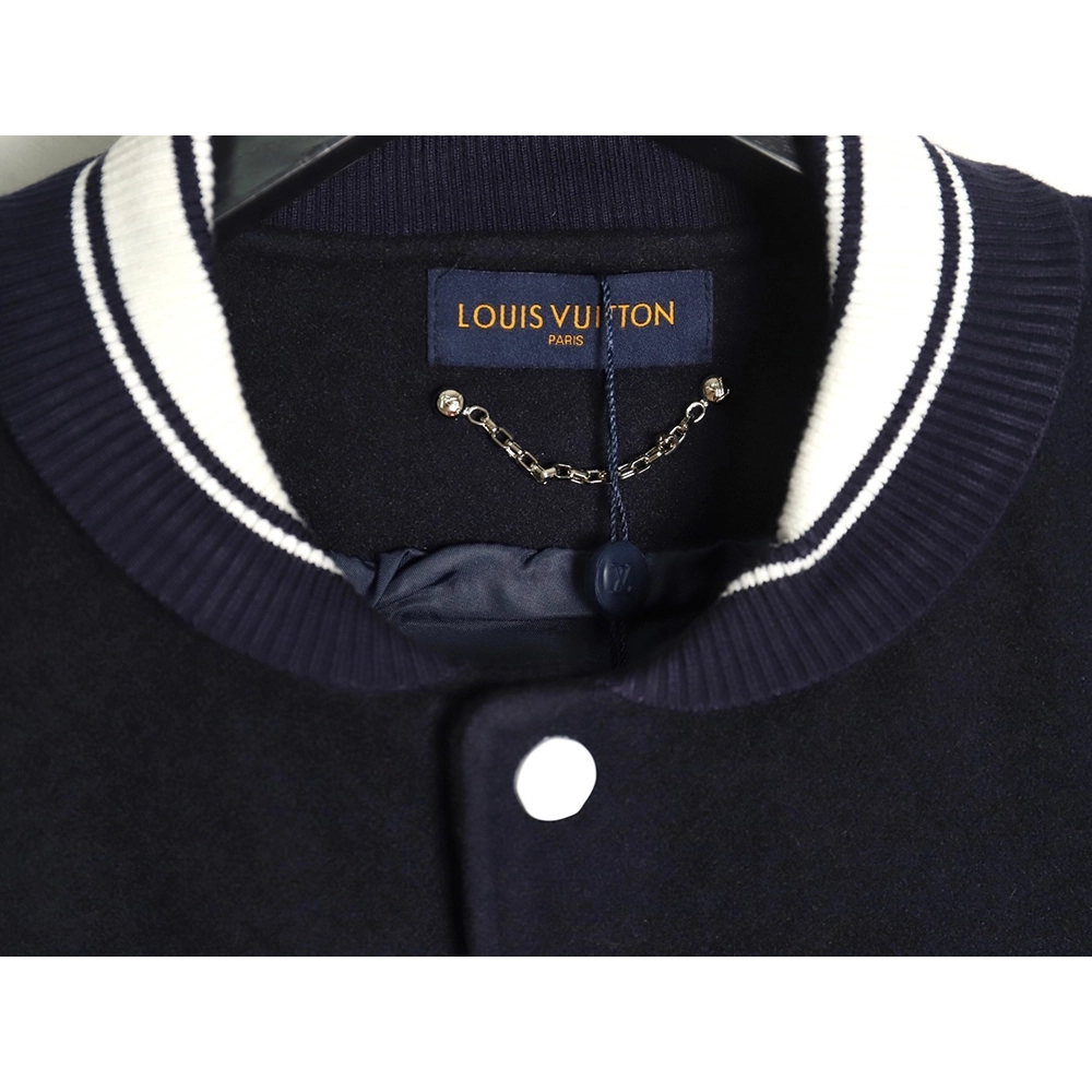 Louis Vuitton presbyopic patchwork baseball jacket,Louis Vuitton Jacket,Jacket,APPAREL