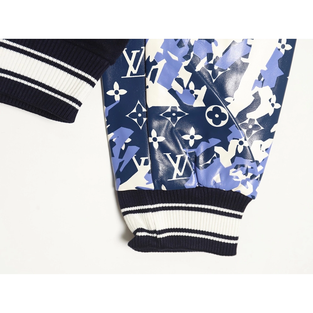 Louis Vuitton presbyopic patchwork baseball jacket,Louis Vuitton Jacket,Jacket,APPAREL