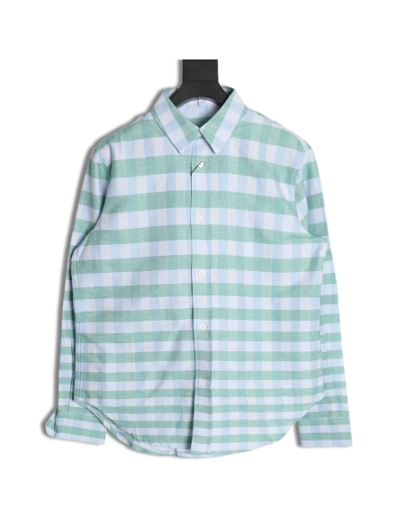 Loewe Mint Mambo Check Shirt,Loewe Shirt,Shirt,APPAREL