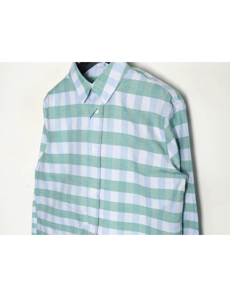 Loewe Mint Mambo Check Shirt,Loewe Shirt,Shirt,APPAREL