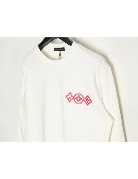 Louis Vuitton threeflower crewneck sweatshirt,Louis Vuitton Sweatshirt,Low Price High quality,legit seller