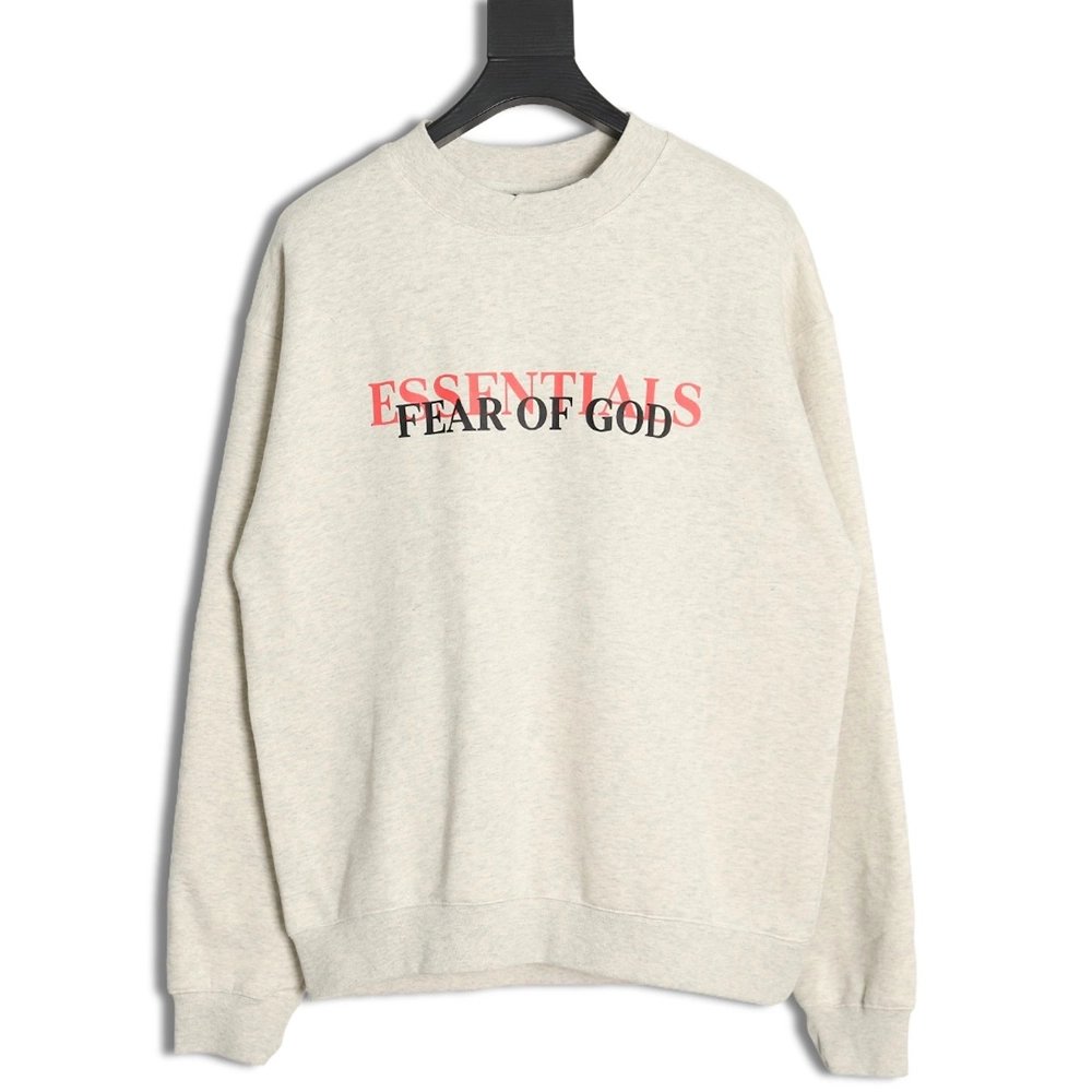 Fear of God Overlapping Lettering Crew Neck Sweatshirt,Fear of God Sweatshirt,Low Price High quality,legit seller