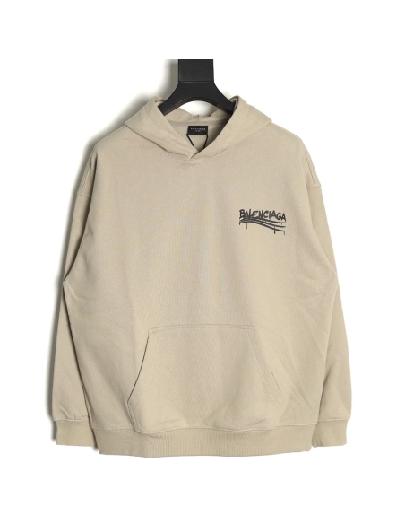 Balenciaga spoof graffiti letter logo print hooded sweatshirt,Fear of God Sweatshirt,Low Price High quality,legit seller