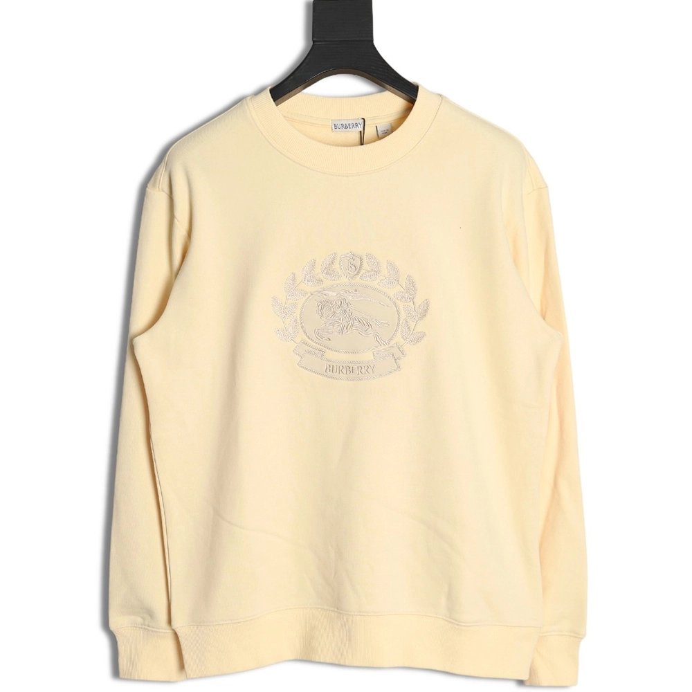 Burberry Oak War Horse Embroidered Crew Neck Sweatshirt,Burberry Sweatshirt,Low Price High quality,legit seller