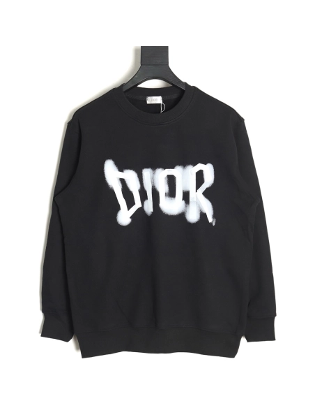Dior graffiti lettering crew neck sweatshirt,Dior Sweatshirt,Low Price High quality,legit seller