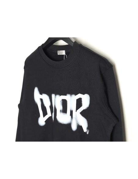 Dior graffiti lettering crew neck sweatshirt,Dior Sweatshirt,Low Price High quality,legit seller
