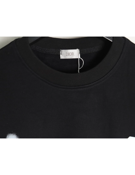 Dior graffiti lettering crew neck sweatshirt,Dior Sweatshirt,Low Price High quality,legit seller
