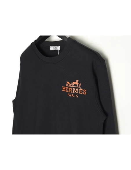 Hermes logo print crew neck sweatshirt,Hermes Sweatshirt,Low Price High quality,legit seller