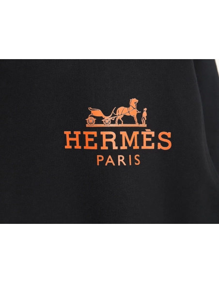 Hermes logo print crew neck sweatshirt,Hermes Sweatshirt,Low Price High quality,legit seller