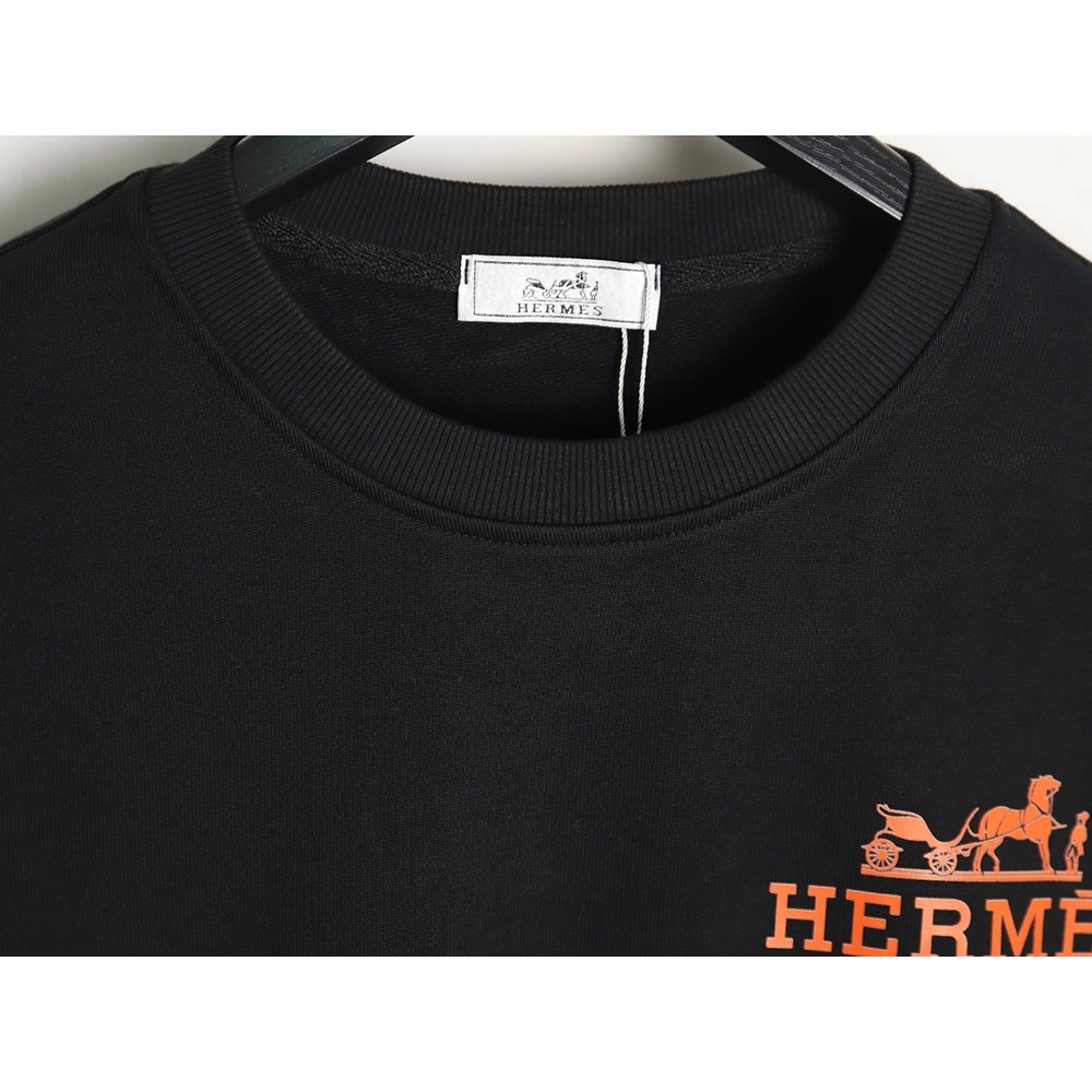 Hermes logo print crew neck sweatshirt,Hermes Sweatshirt,Low Price High quality,legit seller