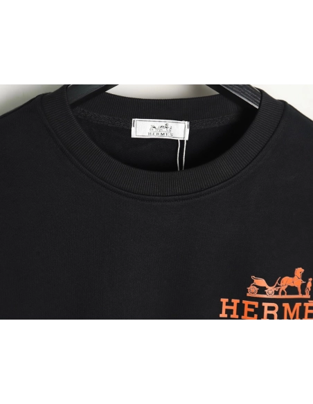 Hermes logo print crew neck sweatshirt,Hermes Sweatshirt,Low Price High quality,legit seller
