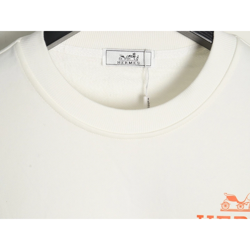 Hermes logo print crew neck sweatshirt,Hermes Sweatshirt,Low Price High quality,legit seller