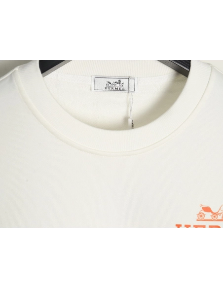 Hermes logo print crew neck sweatshirt,Hermes Sweatshirt,Low Price High quality,legit seller