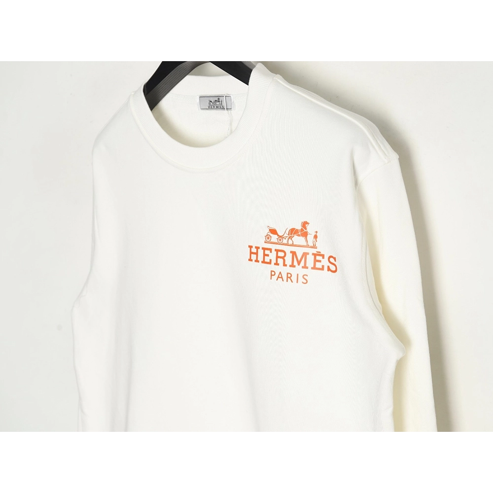 Hermes logo print crew neck sweatshirt,Hermes Sweatshirt,Low Price High quality,legit seller