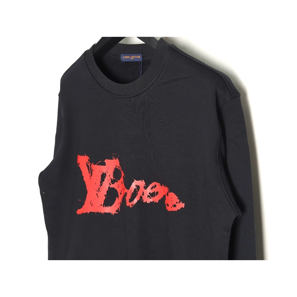 Louis Vuitton graffiti lettering crew neck sweatshirt,Louis Vuitton Sweatshirt,Low Price High quality,legit seller