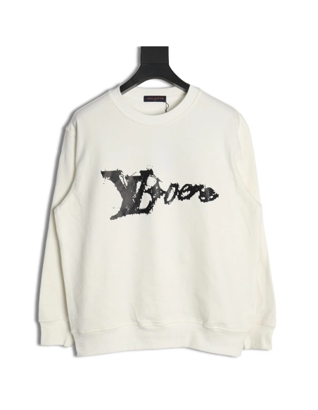Louis Vuitton graffiti lettering crew neck sweatshirt,Louis Vuitton Sweatshirt,Low Price High quality,legit seller