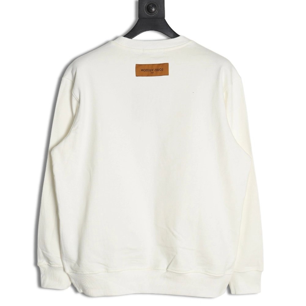 Louis Vuitton graffiti lettering crew neck sweatshirt,Louis Vuitton Sweatshirt,Low Price High quality,legit seller