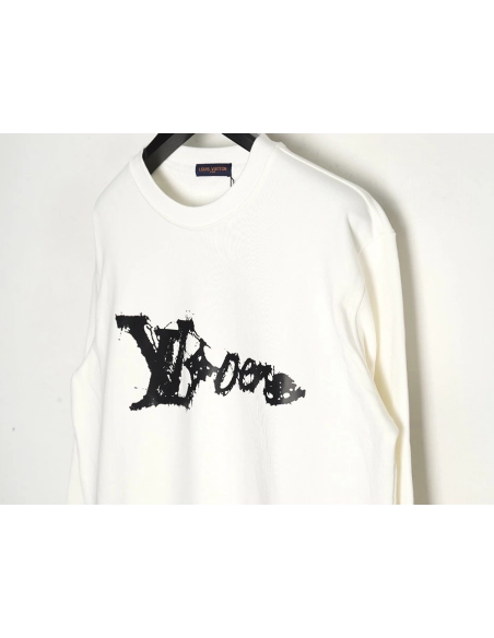 Louis Vuitton graffiti lettering crew neck sweatshirt,Louis Vuitton Sweatshirt,Low Price High quality,legit seller
