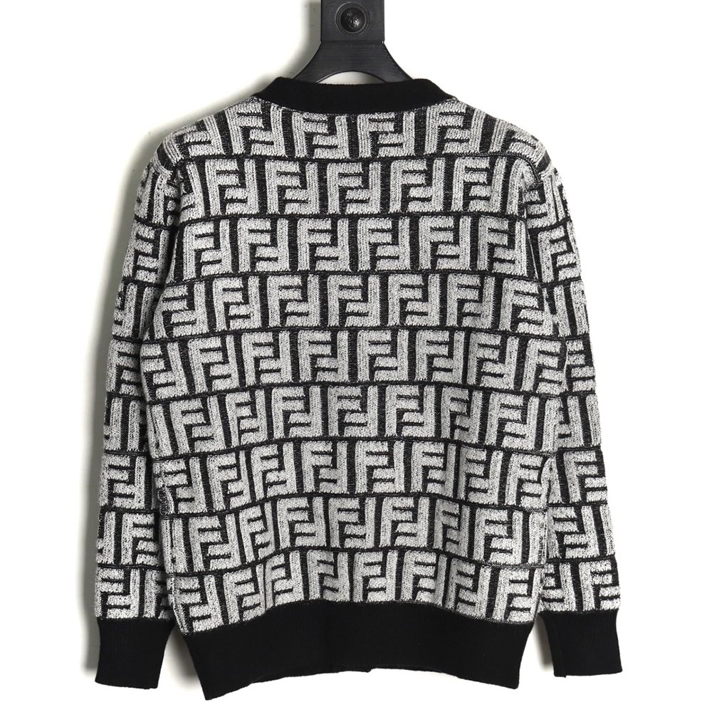 Fendi FF jacquard sweater cardigan,Fendi Jacket,Jacket,APPAREL
